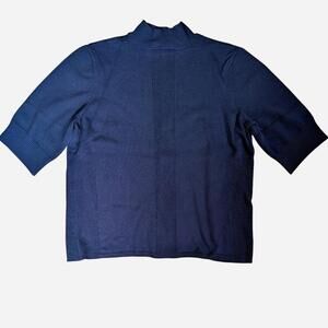 Y2K Black Mock Neck Knit Top Vintage Size L